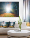 Men and Bright Sunlight Panorama - Extra Large Landscape Canvas Art Print