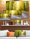 Cracked Road in the Forest - Extra Large Landscape Canvas Art Print