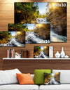 Waterfall through the Forest - Extra Large Landscape Canvas Art Print