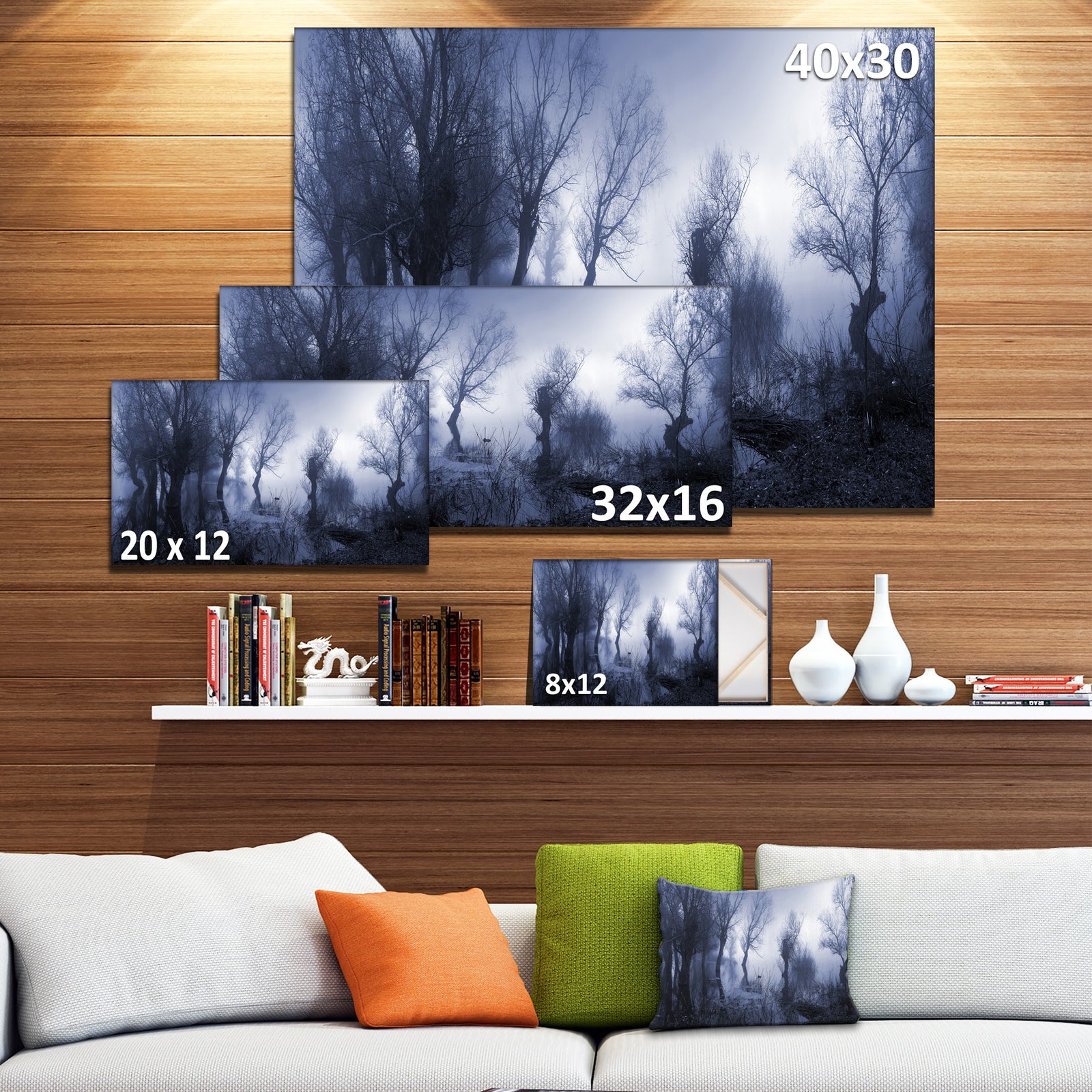 Creepy Landscape in Sepia Tones - Extra Large Landscape Canvas Art Print