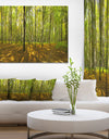 Green Autumn Forest Panorama - Extra Large Landscape Canvas Art Print