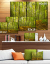 Green Autumn Forest Panorama - Extra Large Landscape Canvas Art Print