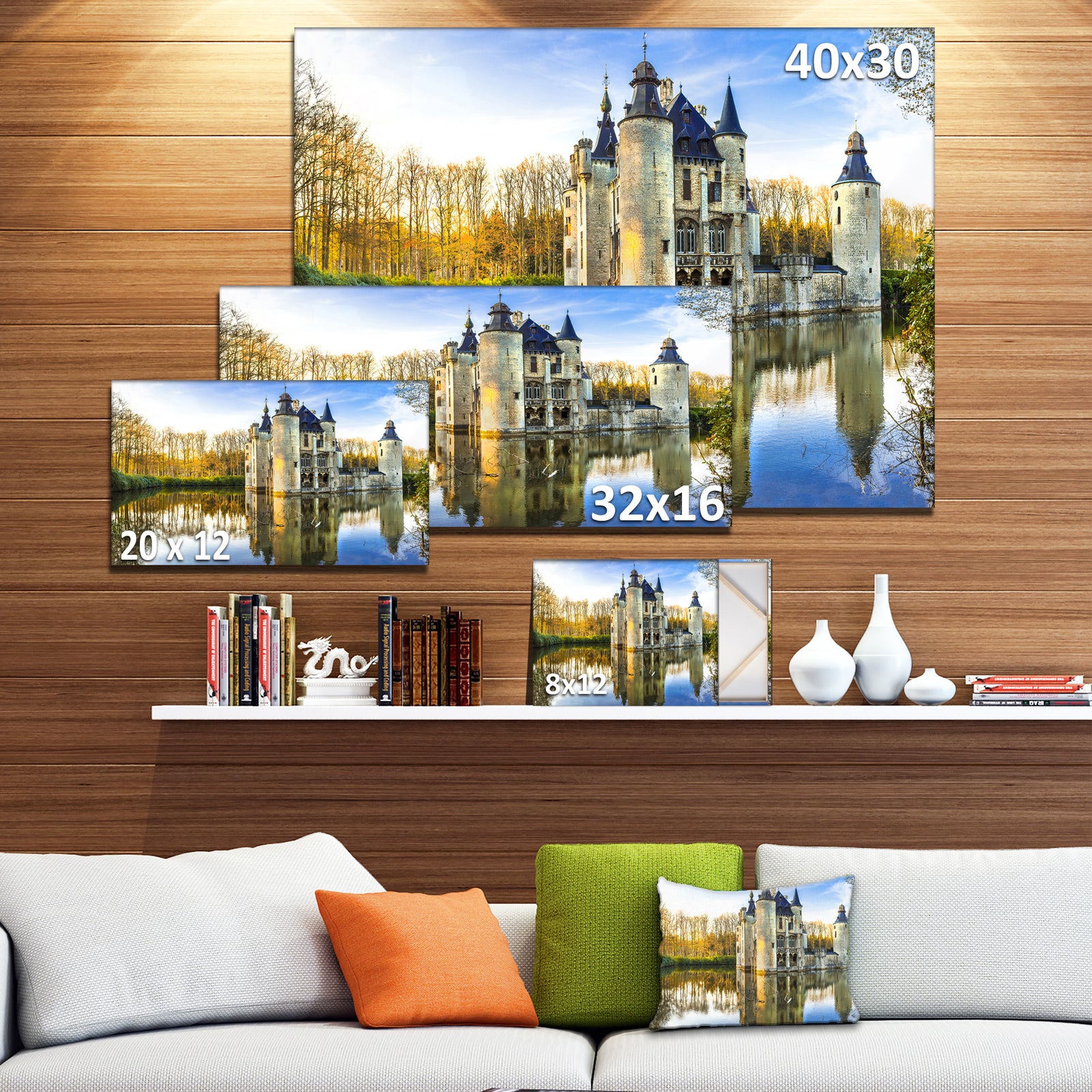 Fairytale Medieval Castles - Extra Large Landscape Canvas Art Print