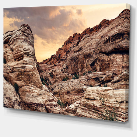 Scenic Red Rock Canyon in Nevada - Extra Large Landscape Canvas Art Print