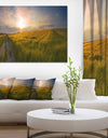 Sunset in Field of Grain Panorama - Large Landscape Canvas Art Print