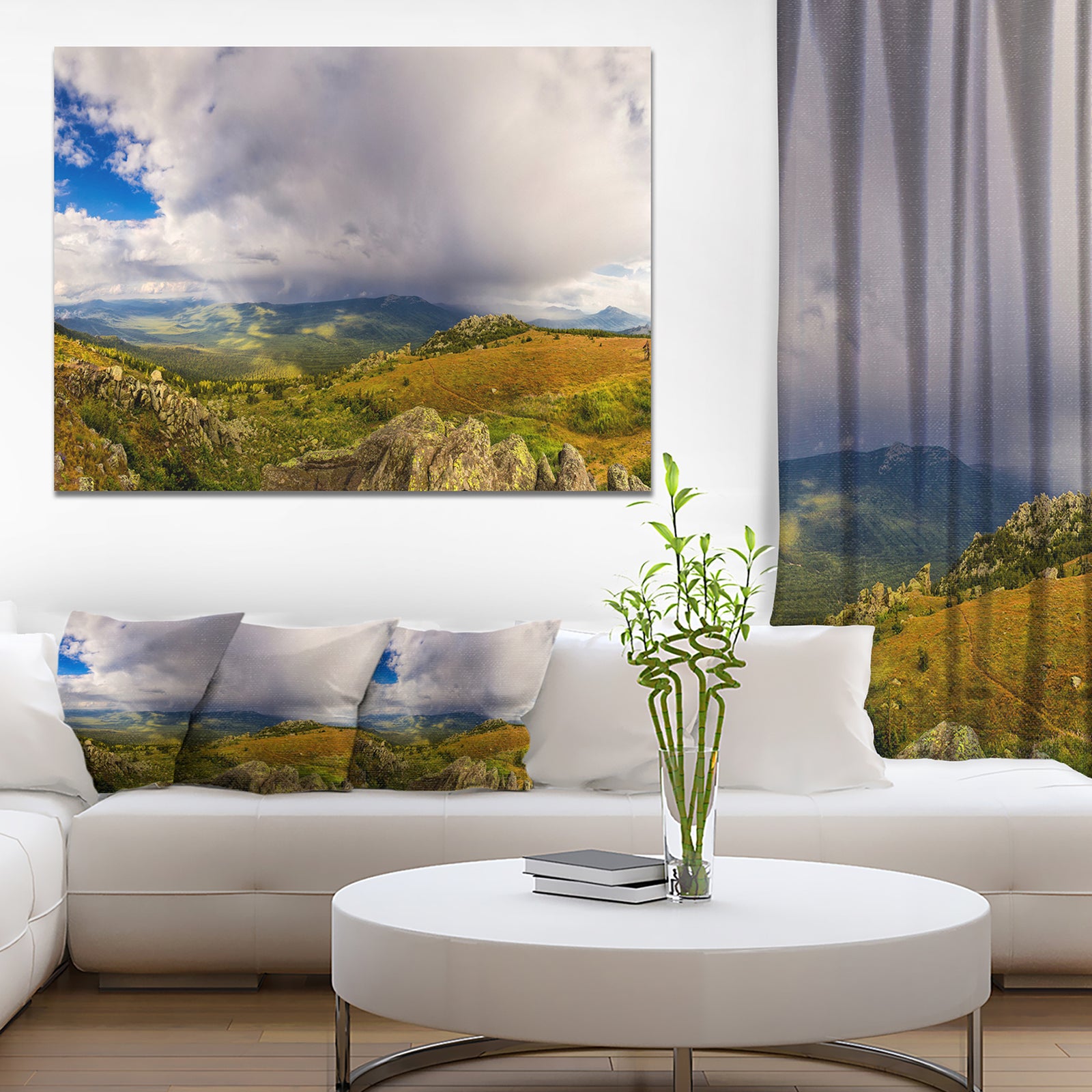 Stormy Sky with Clouds Panorama - Extra Large Landscape Canvas Art Print
