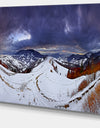 Frosty Day in Mountains Panorama - Large Landscape Canvas Art Print