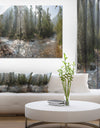 Mountain River Panorama - Extra Large Landscape Canvas Art Print