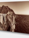 Bixby Bridge View Panorama - Extra Large Landscape Canvas Art Print