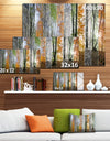Wood Panorama Changing Seasons - Large Landscape Canvas Art Print