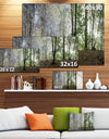 Green Morning in Forest Panorama - Landscape Large Canvas Art Print