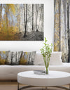 Yellow Morning in Forest Panorama - Landscape Large Canvas Art Print