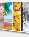 Four Seasons World Collage - Landscape Large Canvas Art Print