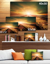 Junction of Railways Track - Landscape Large Canvas Art Print