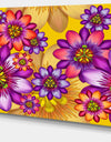 Passion Flowers Pattern - Modern Floral Large Canvas Art