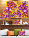 Passion Flowers Pattern - Modern Floral Large Canvas Art