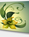 Yellow Fantasy Flower - Modern Floral Large Canvas Art