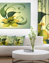 Yellow Fantasy Flower - Modern Floral Large Canvas Art