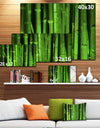 Green Bamboo Forest - Modern Floral Large Canvas Art