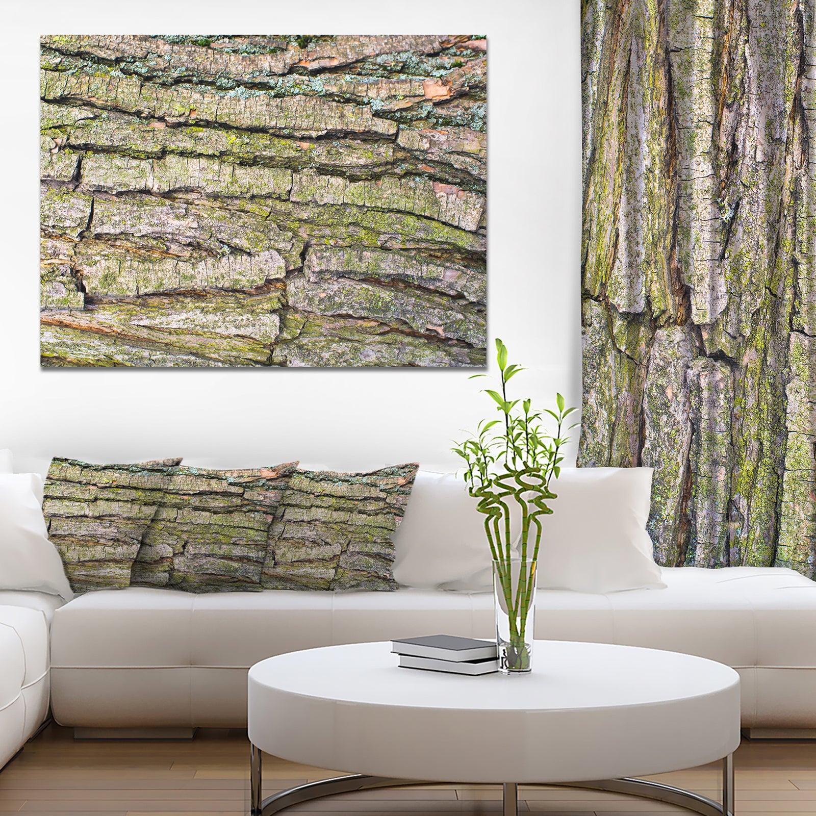 Thick Tree Skin Close-Up - Modern Floral Large Canvas Art