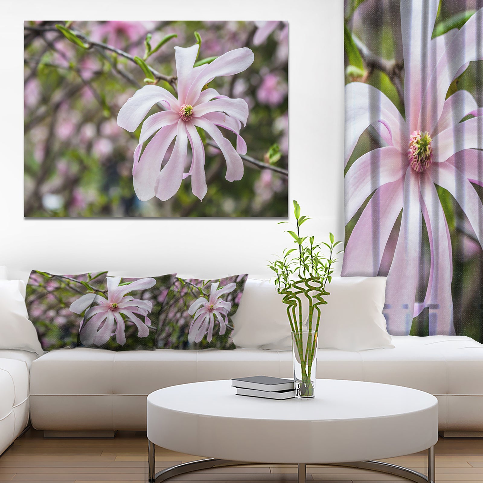Beautiful Magnolia Flowers - Modern Floral Large Canvas Art