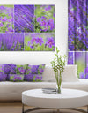 Blue Spring Flowers Collage - Modern Floral Large Canvas Art