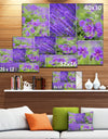 Blue Spring Flowers Collage - Modern Floral Large Canvas Art