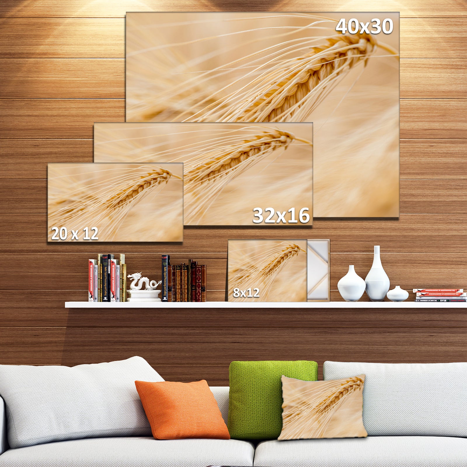 Cereal Plants Barley - Floral Canvas Wall Art