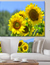 Beautiful Sunflowers View - Floral Canvas Wall Art