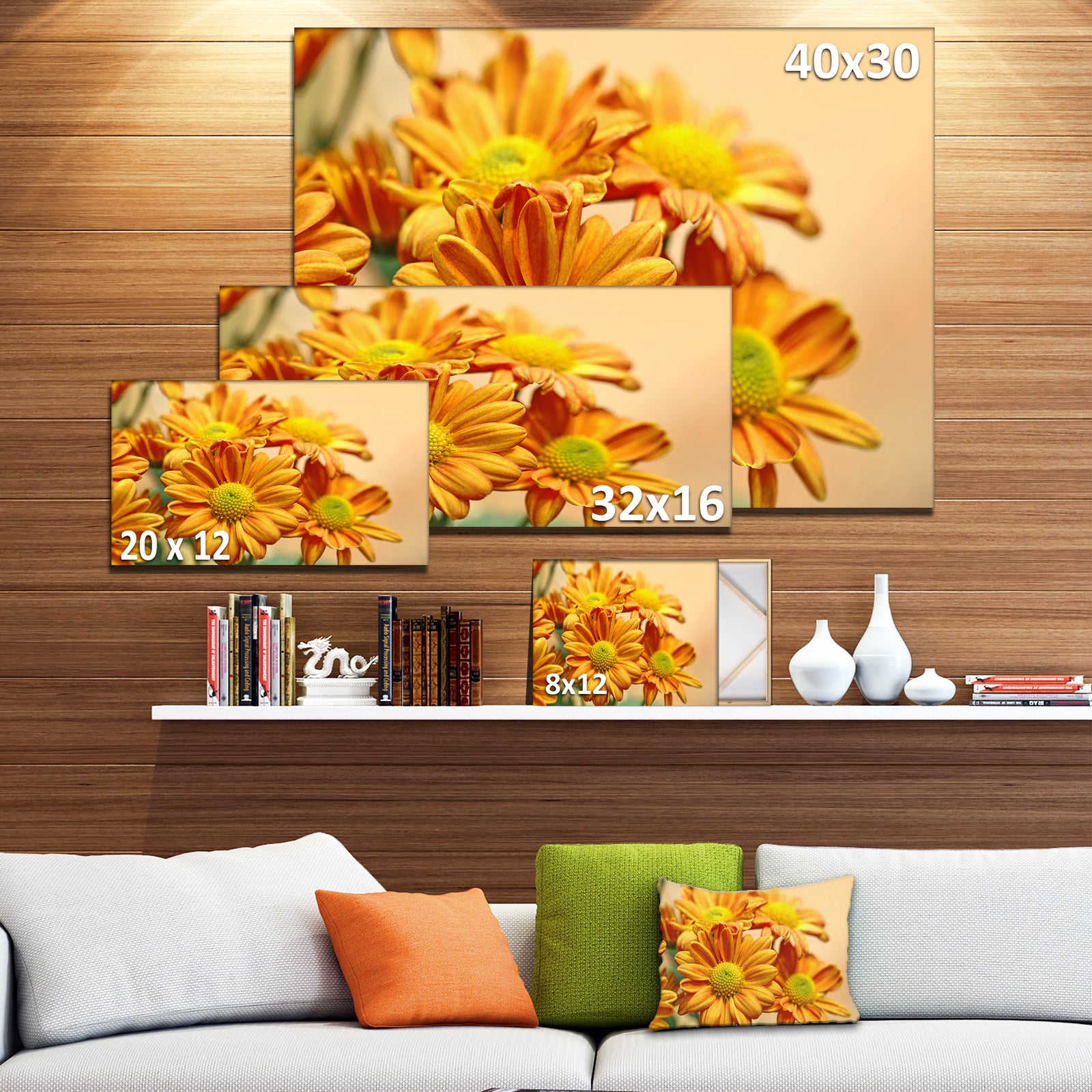 Yellow Flowers in the Garden - Floral Canvas Wall Art