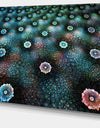 Blue Flowers on Alien Planet - Floral Canvas Wall Art