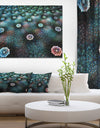 Blue Flowers on Alien Planet - Floral Canvas Wall Art