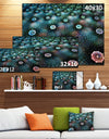 Blue Flowers on Alien Planet - Floral Canvas Wall Art