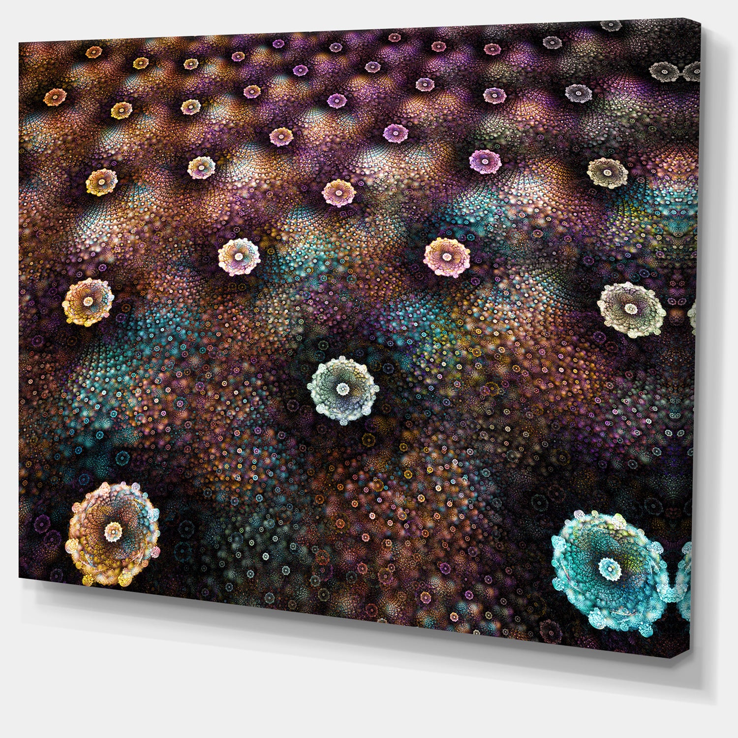 Brown Flowers on Alien Planet - Floral Canvas Wall Art