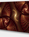 Brown Symmetrical Fractal Pattern - Floral Canvas Wall Art