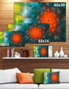 Multi-Color Fractal Petals Dandelion - Floral Canvas Wall Art