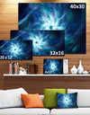 Splaying Bright Blue Fireworks - Floral Wall Art on Canvas