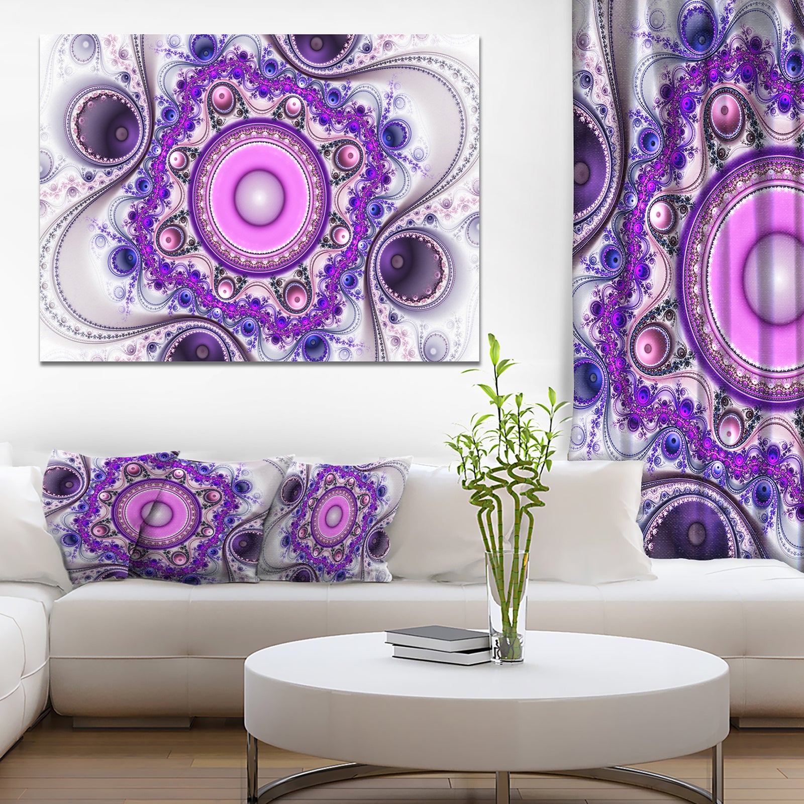 Strange Flower with Wavy Curves - Floral Wall Art on Canvas