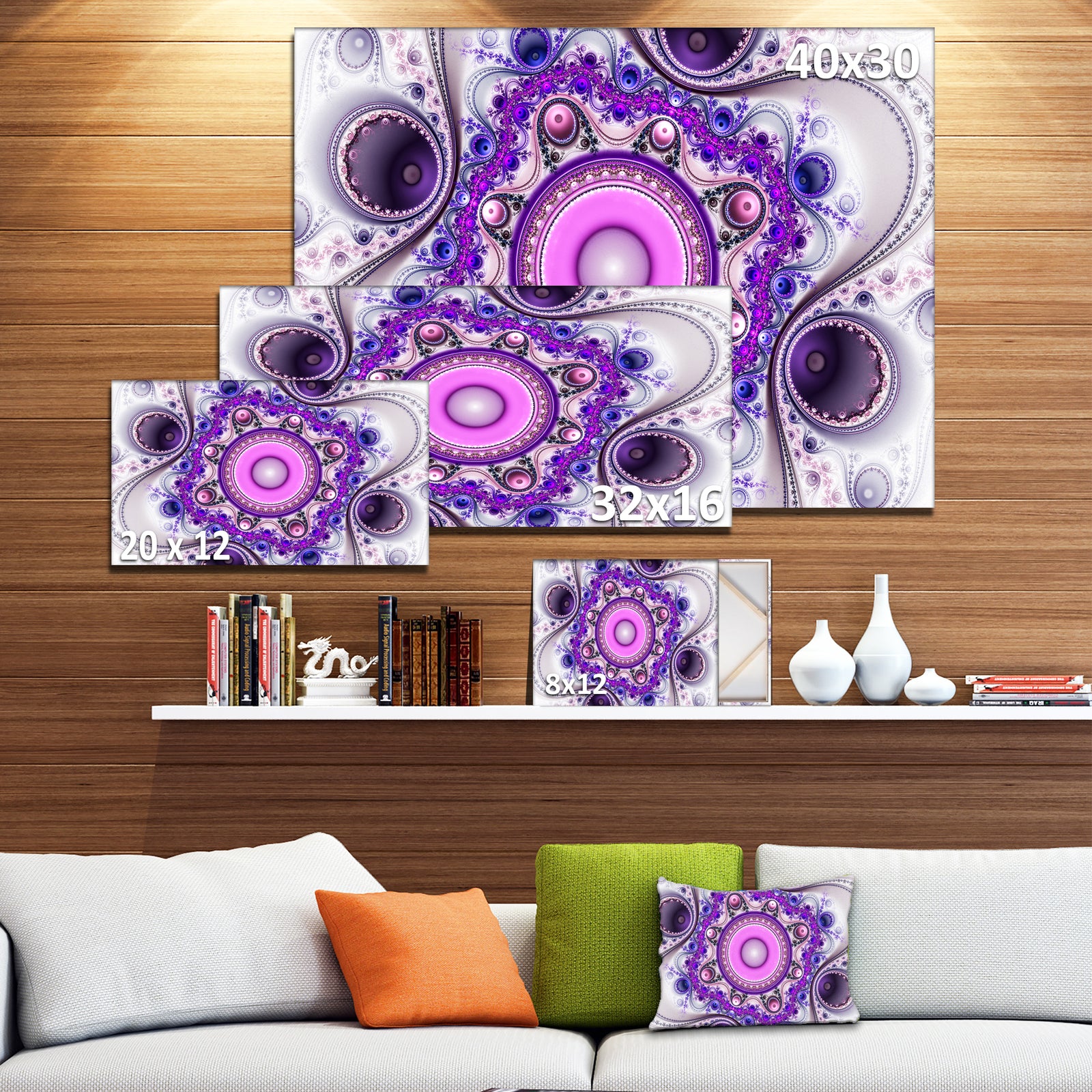 Strange Flower with Wavy Curves - Floral Wall Art on Canvas