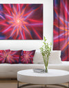 Shining Red Purple Exotic Flower - Floral Wall Art on Canvas