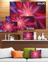 Shining Red Purple Exotic Flower - Floral Wall Art on Canvas