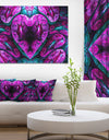 Purple Cold Mystical Heart - Extra Large Floral Wall Art on Canvas