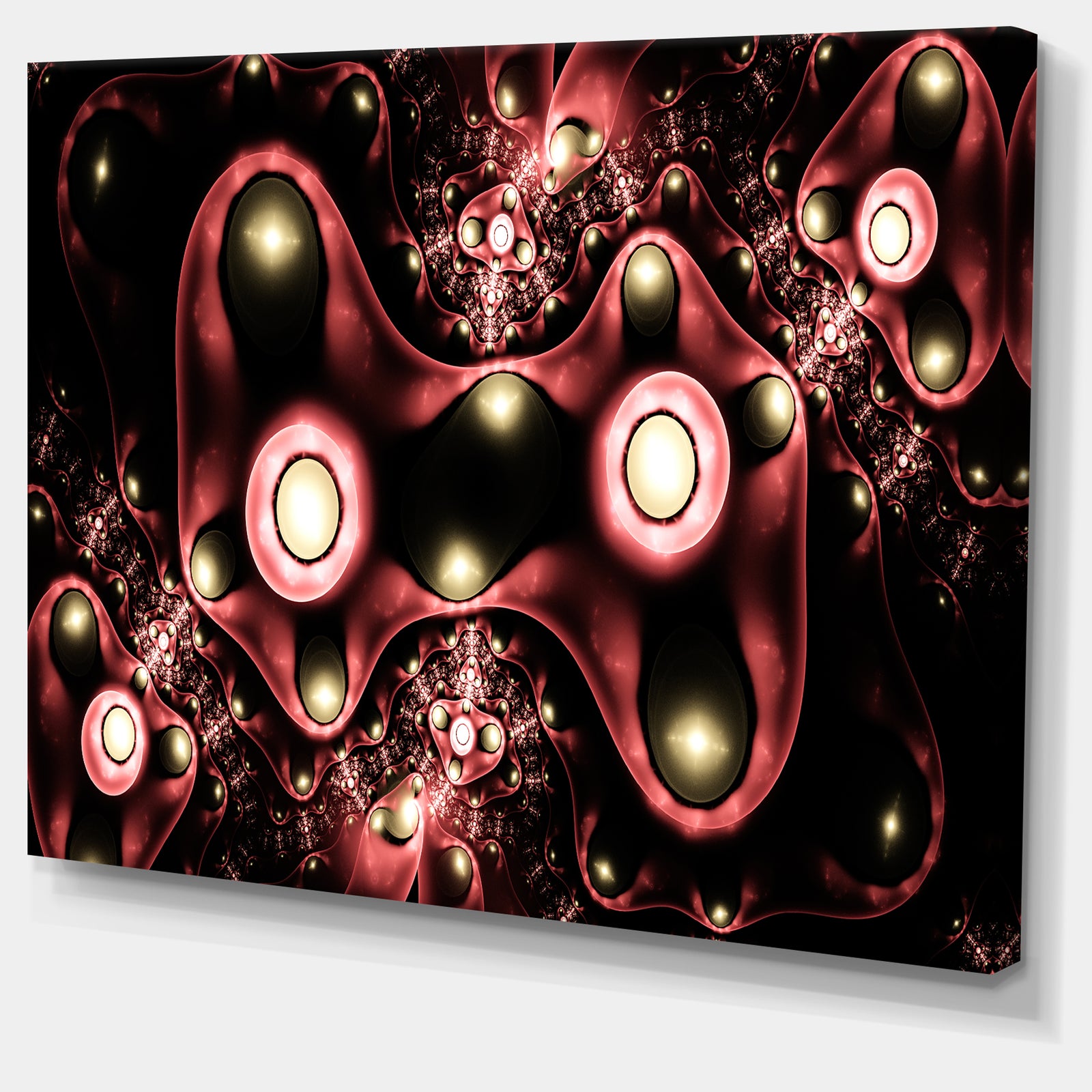 3D Surreal Brown Illustration - Extra Large Floral Wall Art on Canvas