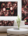 3D Surreal Brown Illustration - Extra Large Floral Wall Art on Canvas