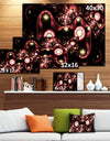 3D Surreal Brown Illustration - Extra Large Floral Wall Art on Canvas