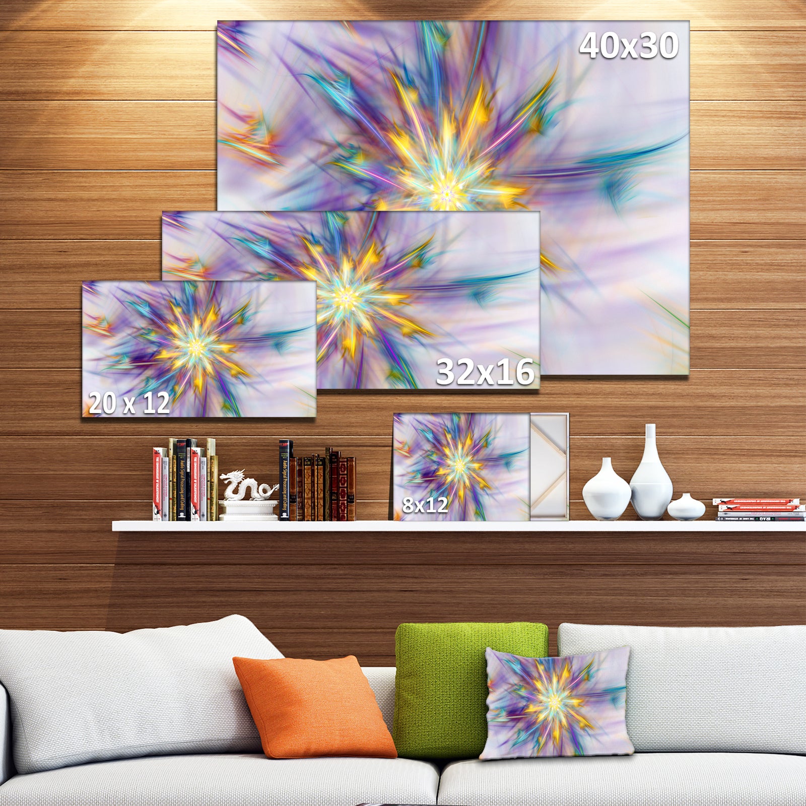 Large Exotic Colorful Flower - Extra Large Floral Wall Art on Canvas