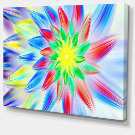 Dance of Multi-Color Petals - Extra Large Floral Wall Art on Canvas
