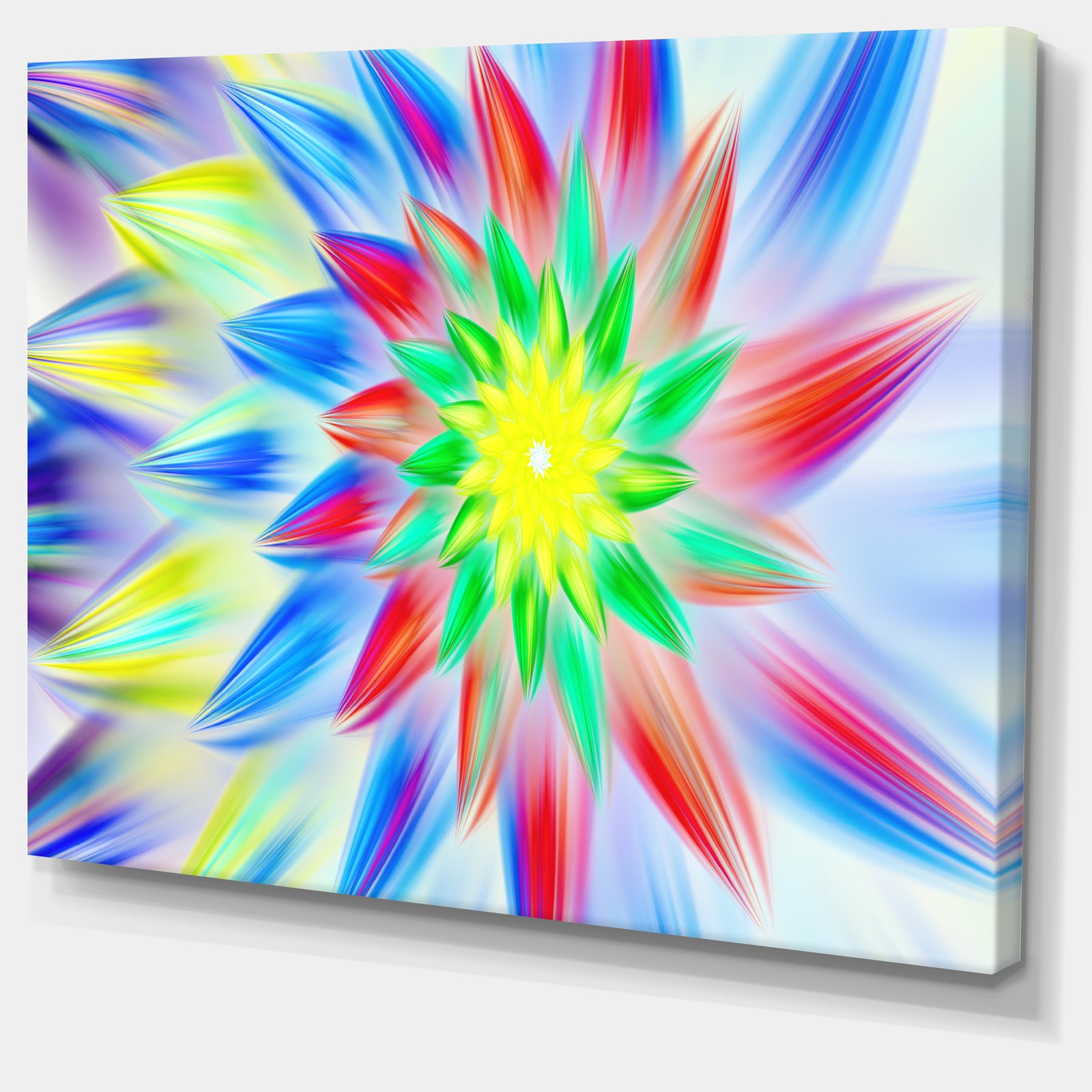 Dance of Multi-Color Petals - Extra Large Floral Wall Art on Canvas