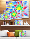 Dance of Multi-Color Petals - Extra Large Floral Wall Art on Canvas