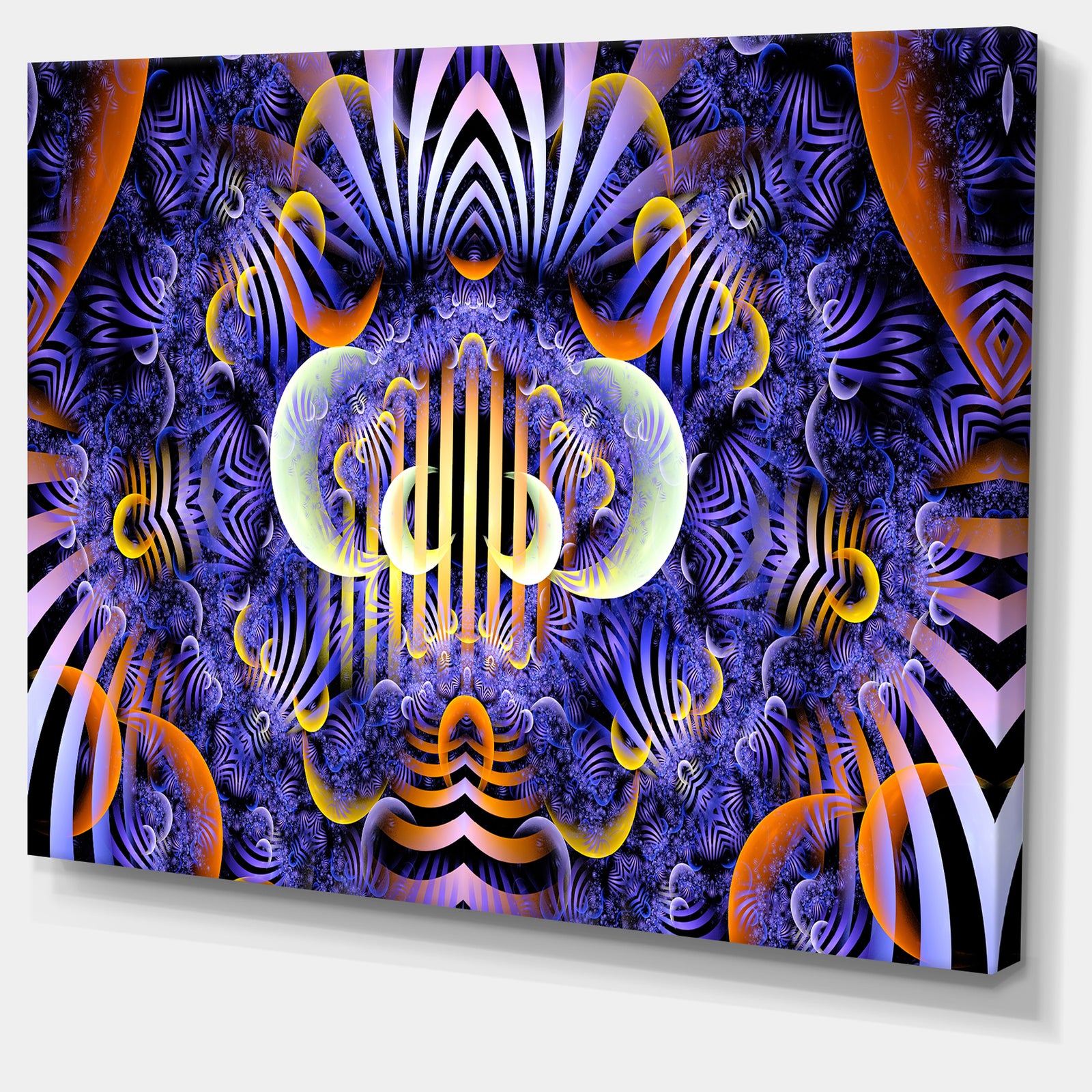 Magical Fairy Pattern Illustration - Extra Large Floral Wall Art on Canvas